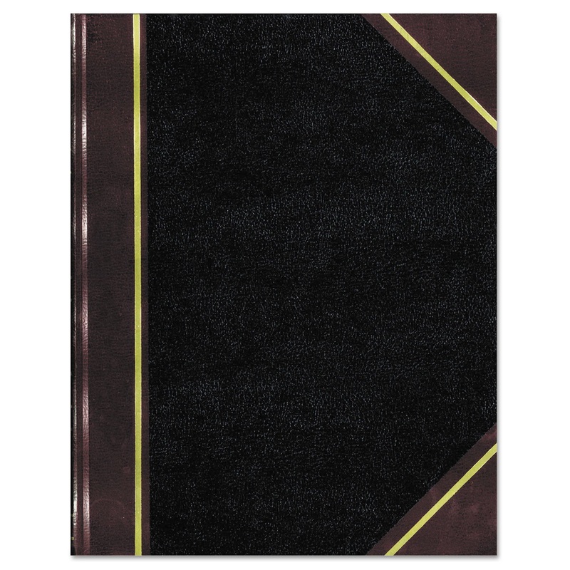 Texthide Notebook, Black/burgundy, 500 Pages, 14 1/4 X 8 3/4