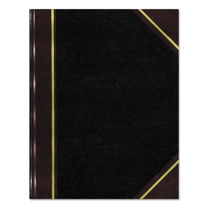 Texthide Record Book, Black/burgundy, 300 Green Pages, 14 1/4 X 8 3/4