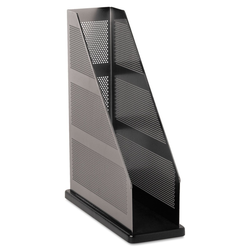 Distinctions Magazine File, 3 3/4 X 10 1/4 X 12, Metal/black