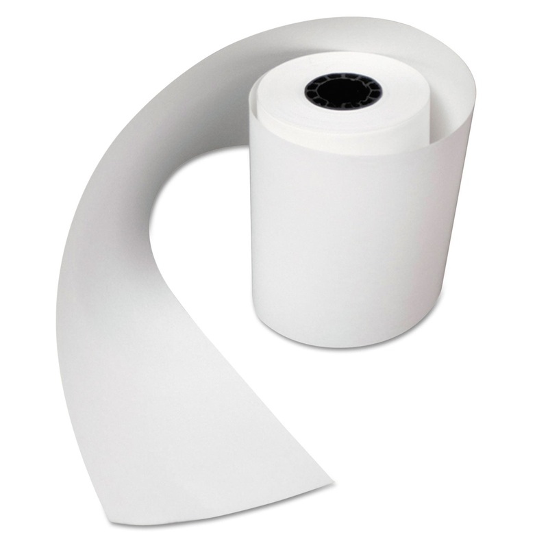HEAT SENSITIVE REGISTER ROLLS, 0.5″ CORE, 2.25″ X 200 FT, WHITE, 40/CARTON