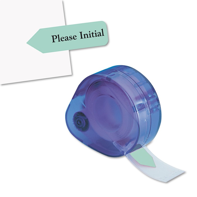 Arrow Message Page Flags In Dispenser, “please Initial”, Mint, 120/dispenser