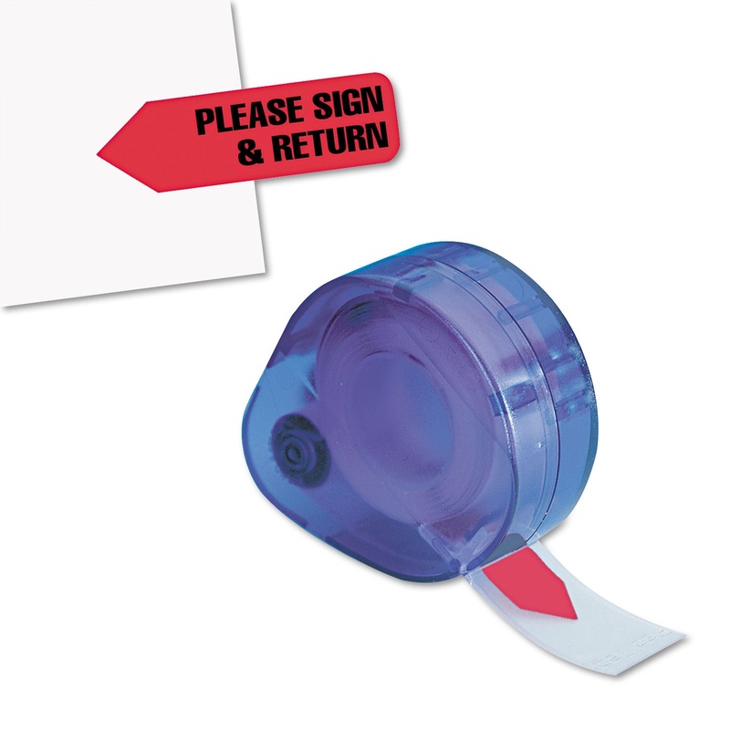 Arrow Message Page Flags In Dispenser, “please Sign And Return”, Red, 120 Flags