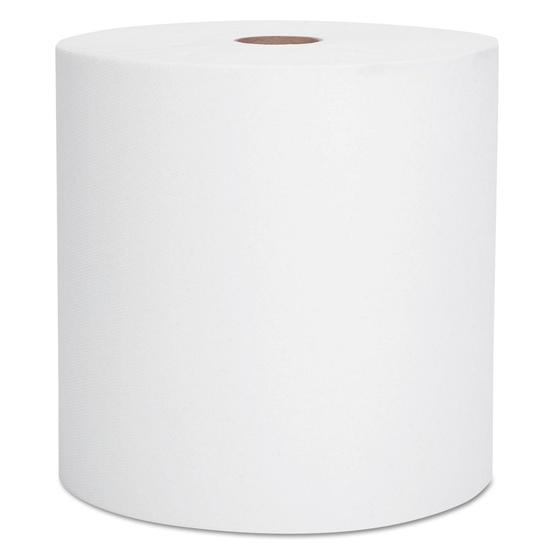 ESSENTIAL HIGH CAPACITY HARD ROLL TOWEL, 1.5″ CORE,8 X1000FT,RECYCLED,WHITE,6/CT