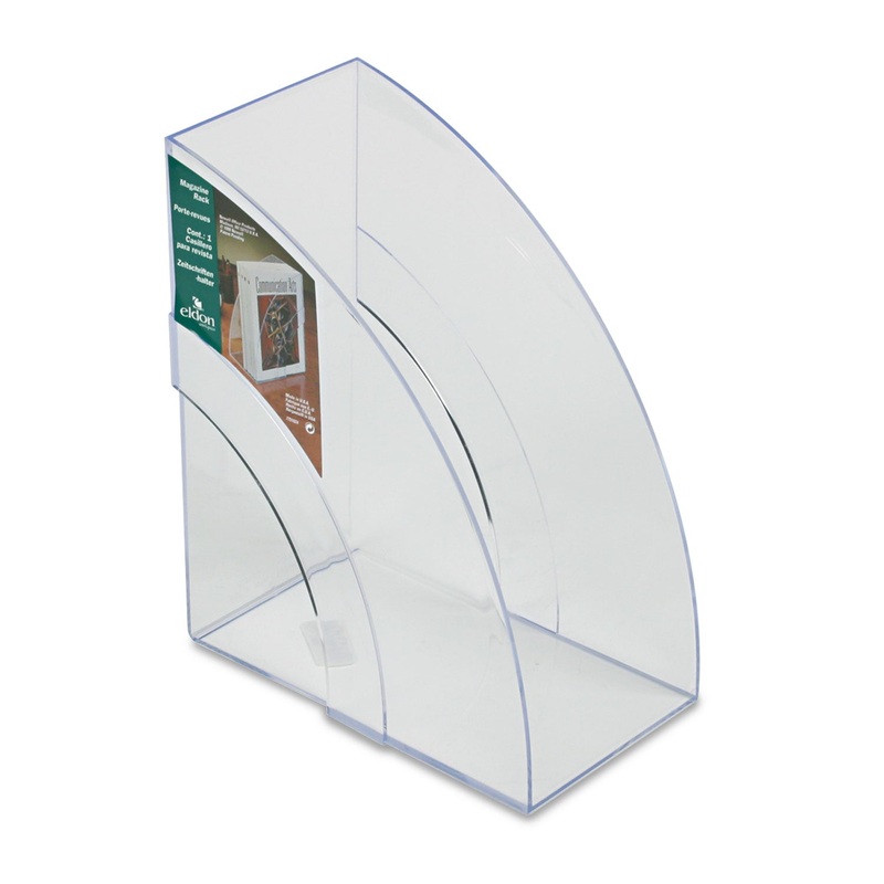 Optimizers Deluxe Plastic Magazine Rack, 5 1/4 X 9 X 11 1/8, Clear