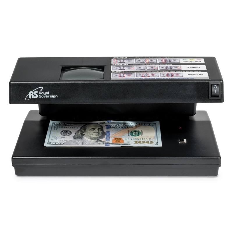 Portable 4-Way Counterfeit Detector, Uv, Fluorescent, Magnetic, Magnifier