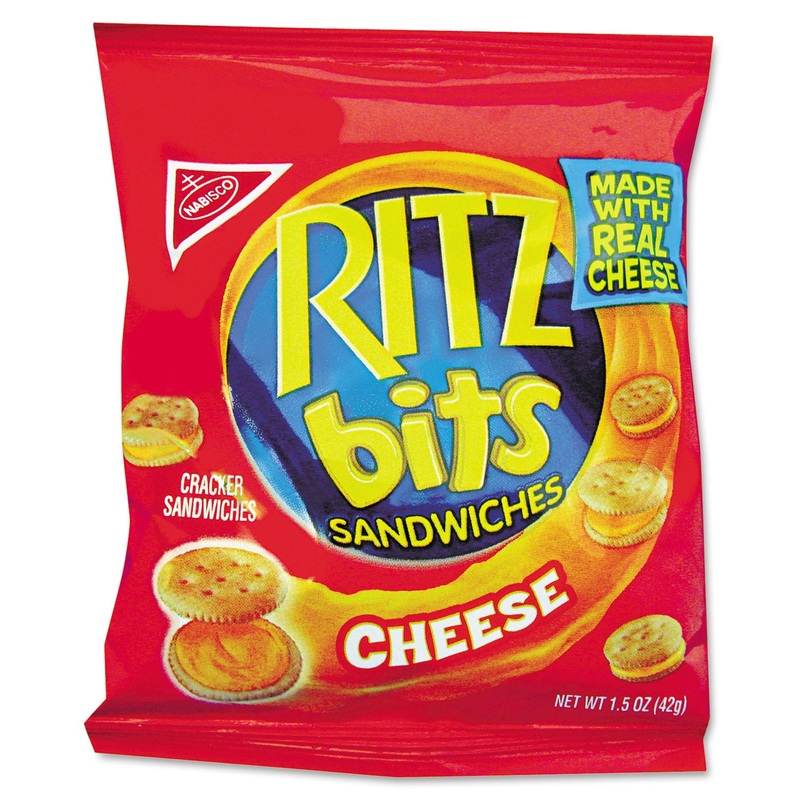 Ritz Bits, Cheese, 1.5oz Packs, 60/carton