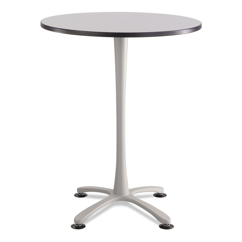 Cha-Cha Bistro Height Table Base, X-Style, Steel, 42″ High, Metallic Gray