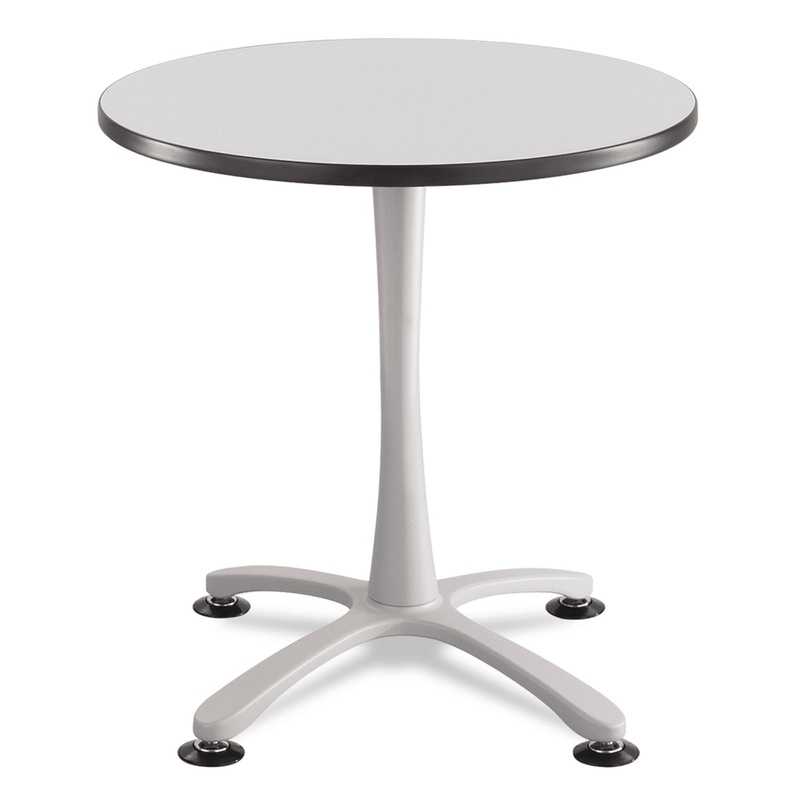 Cha-Cha Sitting Height Table Base, X-Style, Steel, 29″ High, Metallic Gray