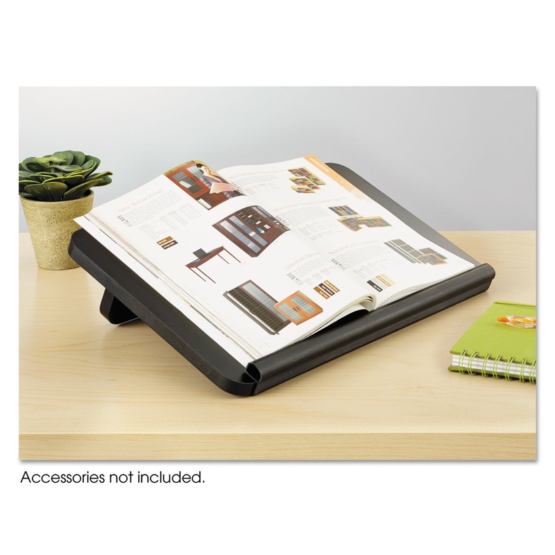 Ergo-Comfort Read/write Freestanding Desktop Copy Stand, Wood, Black