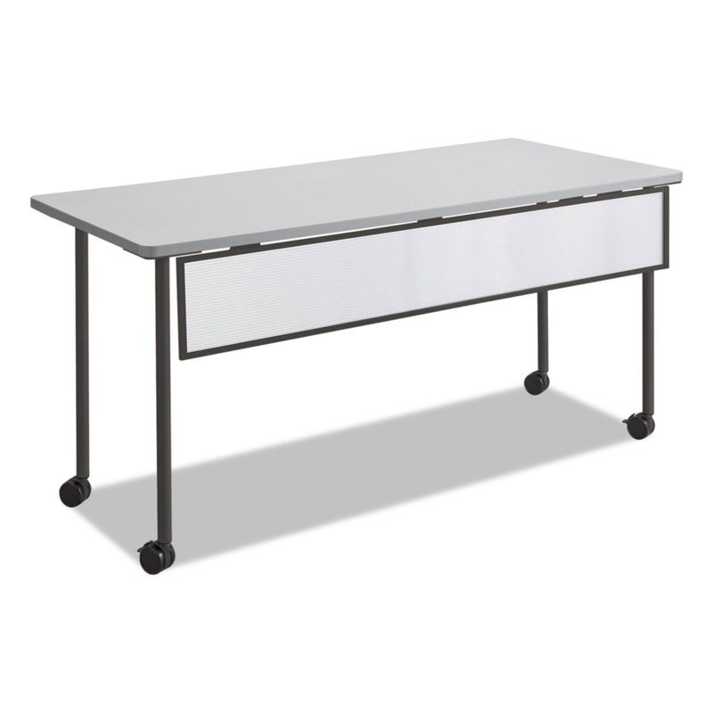 Impromptu Modesty Panel, Polycarbonate/steel, 66w X 1d X 9h, Black