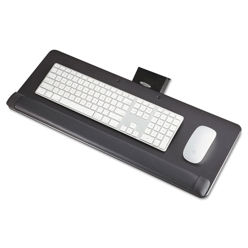 KNOB-ADJUST KEYBOARD PLATFORM, 25W X 9.5D, BLACK