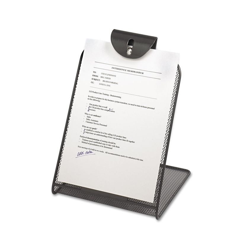 Onyx Mesh Copyholder W/steel Ball Fastener, Black