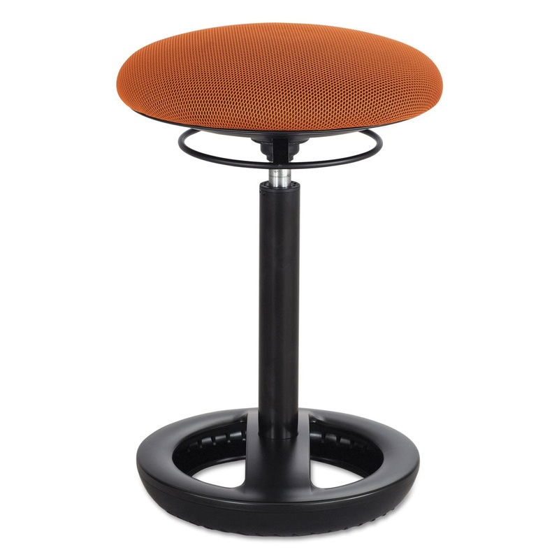 TWIXT DESK HEIGHT ERGONOMIC STOOL, 22.5″ SEAT HEIGHT, SUPPORTS UP TO 250 LBS., ORANGE SEAT/ORANGE BACK, BLACK BASE