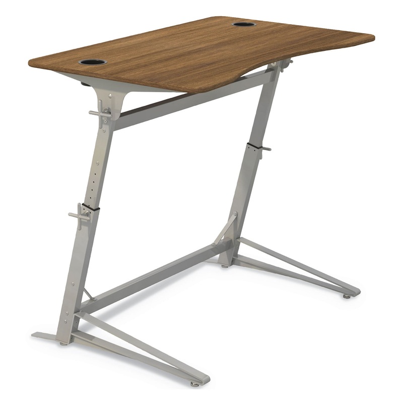 VERVE STANDING DESK, 47.25W X 31.75D X 42H, WALNUT