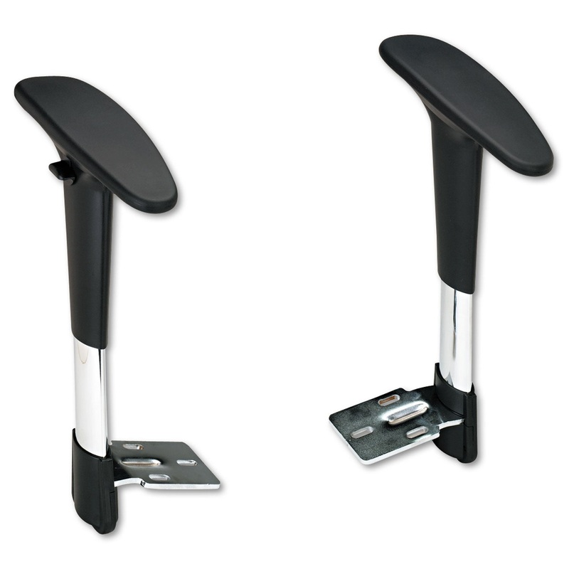Adjustable T-Pad Arms For Metro Series Extended-Height Chairs, Black/chrome