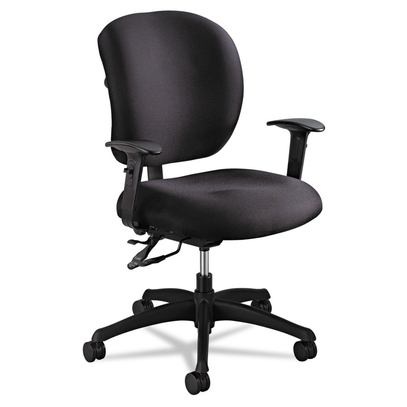 ALDAY INTENSIVE-USE CHAIR, SUPPORTS UP TO 500 LBS., BLACK SEAT/BLACK BACK, BLACK BASE