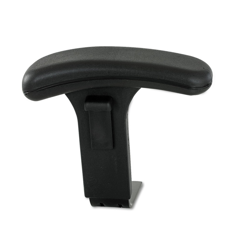 HEIGHT ADJUSTABLE T-PAD ARMS FOR SAFCO UBER BIG AND TALL CHAIRS, BLACK