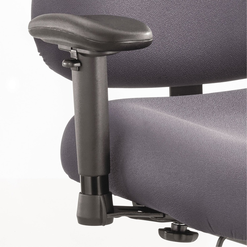 HEIGHT/WIDTH-ADJUSTABLE T-PAD ARMS FOR OPTIMUS BIG AND TALL CHAIRS, 4W X 10.25D X 11.5 TO 14.5H, BLACK, 1 PAIR