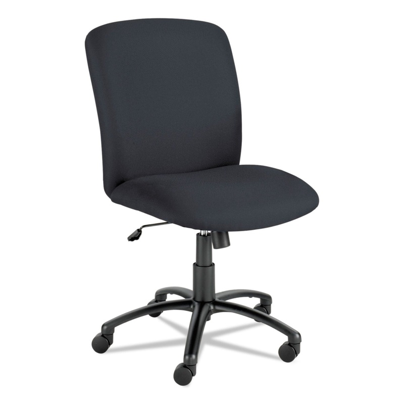 UBER BIG AND TALL SERIES HIGH BACK CHAIR, SUPPORTS UP TO 500 LBS., BLACK SEAT/BLACK BACK, BLACK BASE