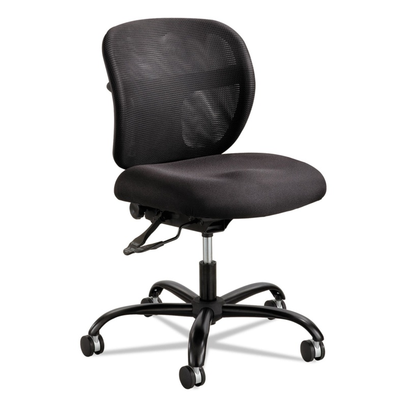 VUE INTENSIVE-USE MESH TASK CHAIR, SUPPORTS UP TO 500 LBS., BLACK SEAT/BLACK BACK, BLACK BASE