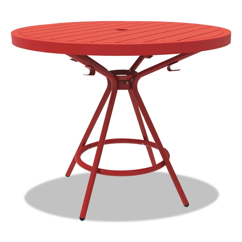 Cogo Tables, Steel, Round, 30″ Diameter X 29 1/2″ High, Red