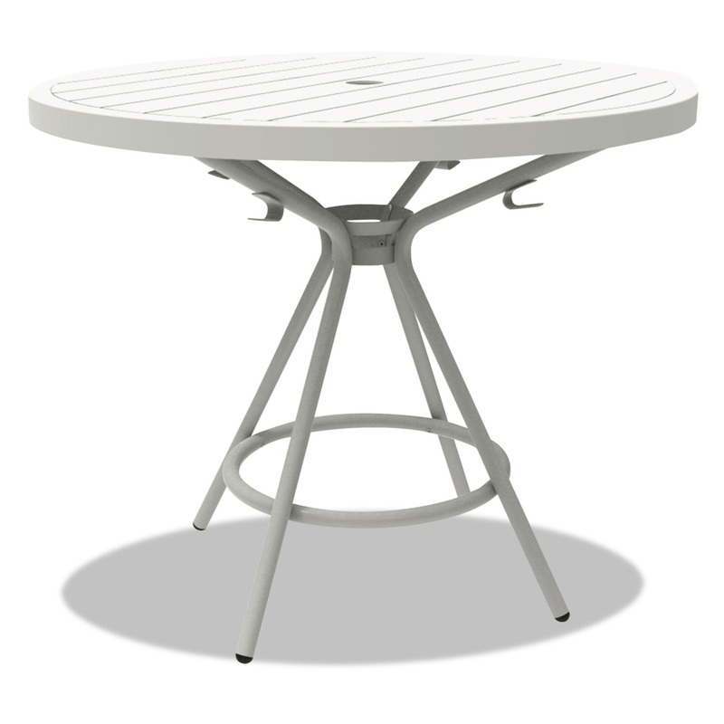 Cogo Tables, Steel, Round, 30″ Diameter X 29 1/2″ High, White