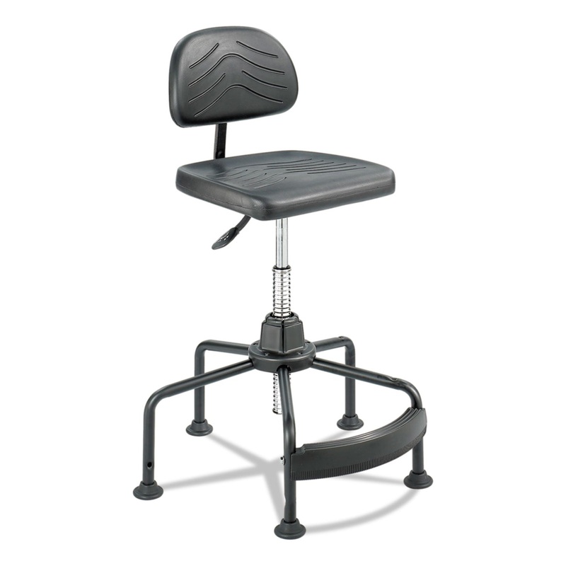 TASK MASTER ECONOMY INDUSTRIAL CHAIR, 35″ SEAT HEIGHT, SUPPORTS UP TO 250 LBS., BLACK SEAT/BLACK BACK, BLACK BASE