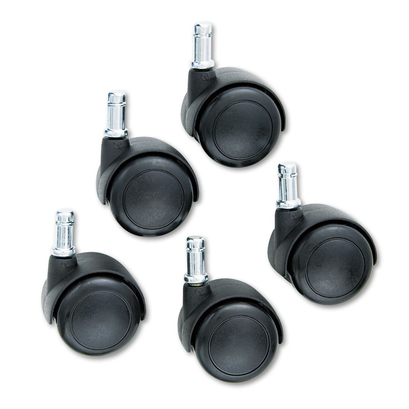 Taskmaster Hard Floor Casters, Black, 5/set
