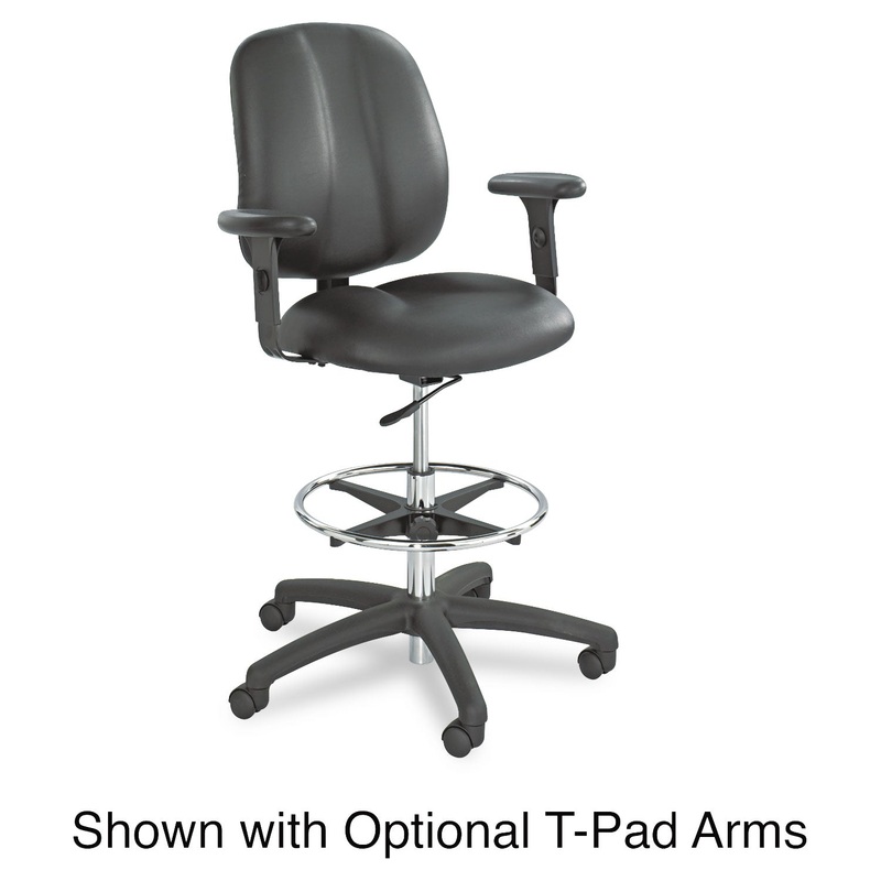 APPRENTICE II EXTENDED-HEIGHT CHAIR, 32″ SEAT HEIGHT, SUPPORTS UP TO 250 LBS., BLACK SEAT/BLACK BACK, BLACK BASE