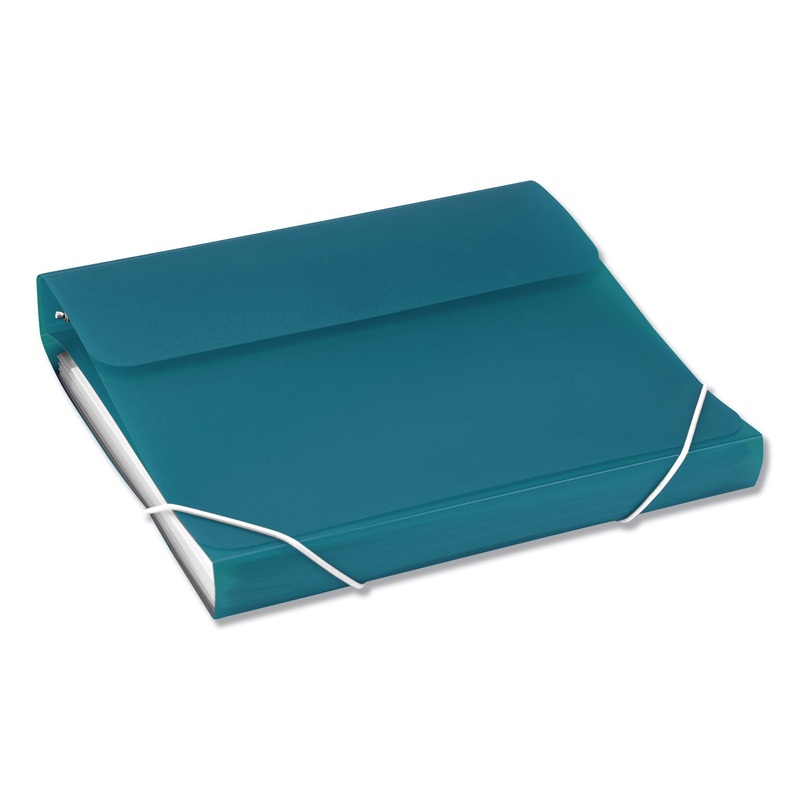 DUO 2-IN-1 BINDER ORGANIZER, 3 RINGS, 1″ CAPACITY, 11 X 8.5, TURQUOISE