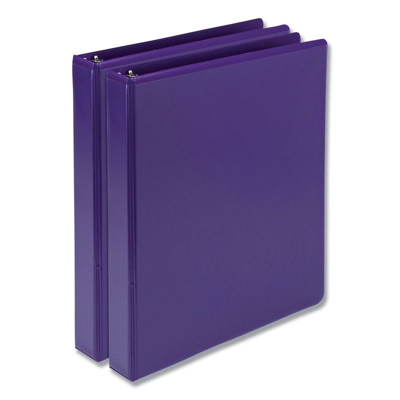 EARTH’S CHOICE BIOBASED DURABLE FASHION VIEW BINDER, 3 RINGS, 1″ CAPACITY, 11 X 8.5, PURPLE, 2/PACK