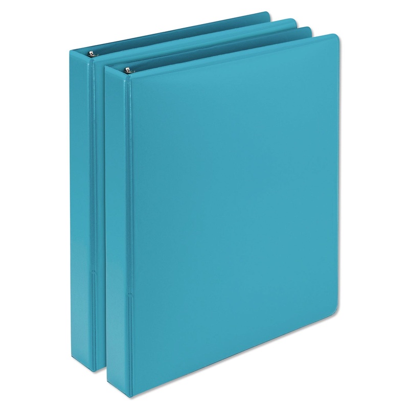 EARTH’S CHOICE BIOBASED DURABLE FASHION VIEW BINDER, 3 RINGS, 1″ CAPACITY, 11 X 8.5, TURQUOISE, 2/PACK