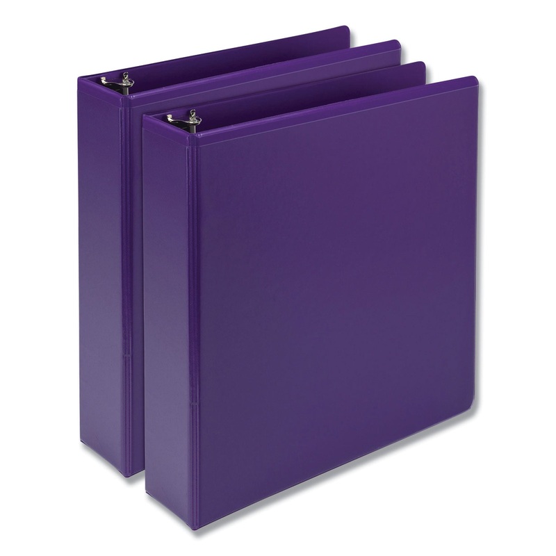 EARTH’S CHOICE BIOBASED DURABLE FASHION VIEW BINDER, 3 RINGS, 2″ CAPACITY, 11 X 8.5, PURPLE, 2/PACK