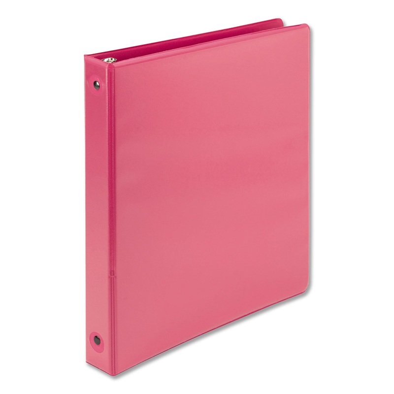 EARTH’S CHOICE BIOBASED ECONOMY ROUND RING VIEW BINDERS, 3 RINGS, 1″ CAPACITY, 11 X 8.5, BERRY