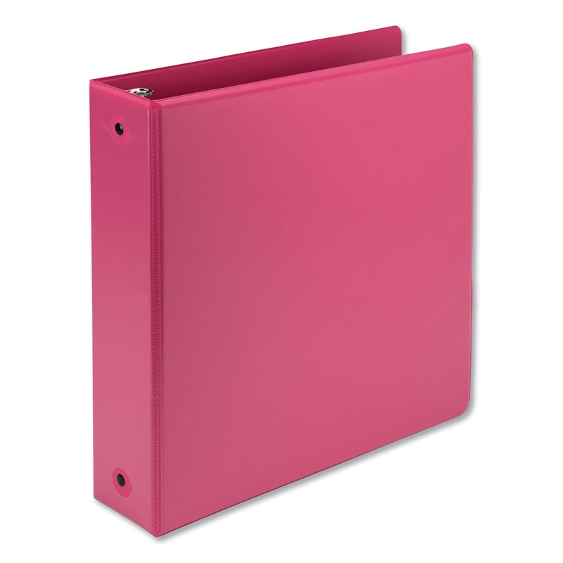 EARTH’S CHOICE BIOBASED ECONOMY ROUND RING VIEW BINDERS, 3 RINGS, 2″ CAPACITY, 11 X 8.5, BERRY