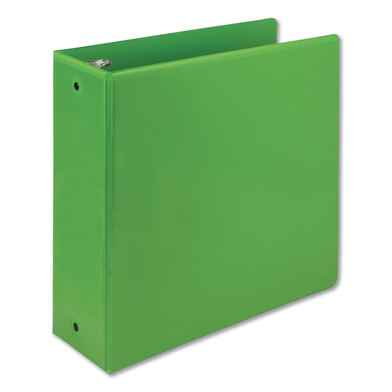 EARTH’S CHOICE BIOBASED ECONOMY ROUND RING VIEW BINDERS, 3 RINGS, 4″ CAPACITY, 11 X 8.5, LIME
