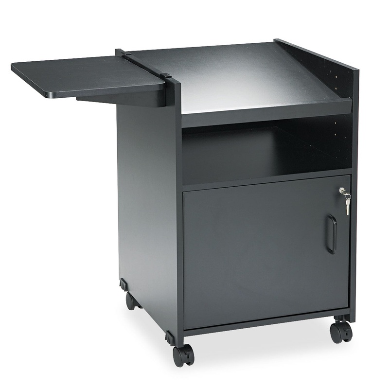 ECONOMY MOBILE COMPUTER/PROJECTOR STAND, TWO-SHELF, 19.5W X 20.5D X 30H, BLACK