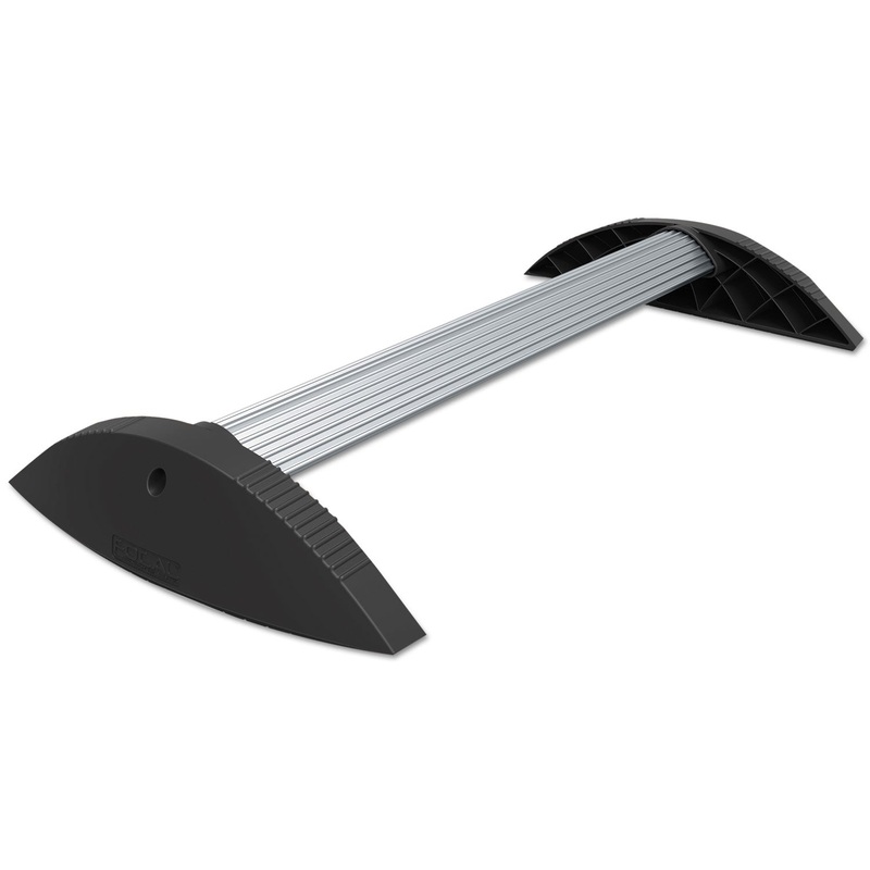STABILIZING FOOTREST BY FOCAL UPRIGHT, 14W X 26D X 3.5H, ALUMINUM/BLACK