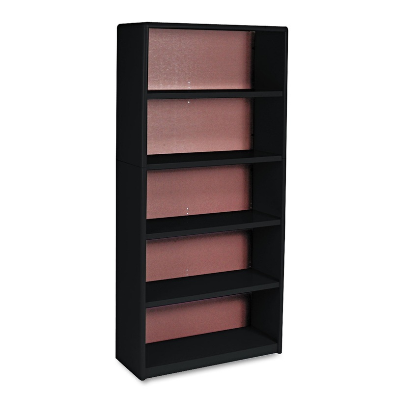 Value Mate Series Metal Bookcase, Five-Shelf, 31-3/4w X 13-1/2d X 67h, Black