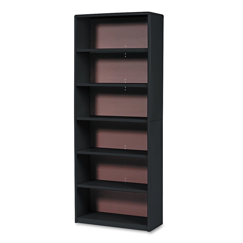 Value Mate Series Metal Bookcase, Six-Shelf, 31-3/4w X 13-1/2d X 80h, Black