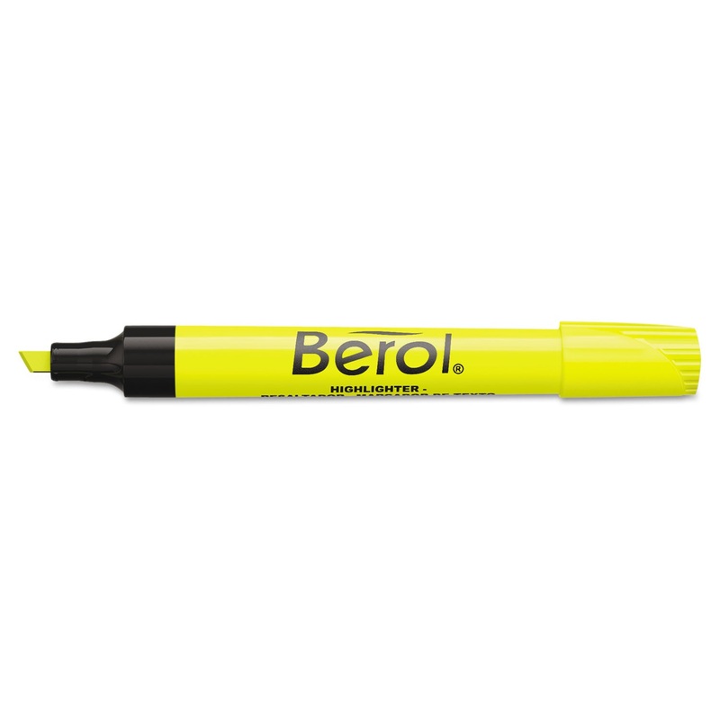 4009 CHISEL TIP HIGHLIGHTER, CHISEL TIP, FLUORESCENT YELLOW, DOZEN