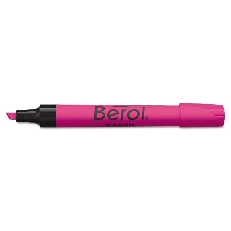 4009 CHISEL TIP HIGHLIGHTER, CHISEL TIP, PINK, DOZEN