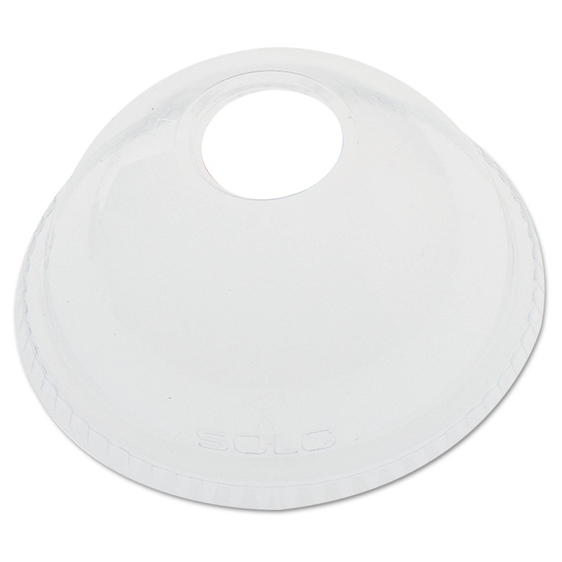Dome-Top Cold Cup Lids, 16-26oz Cups, Clear, 50/sleeve, 20 Sleeves/carton