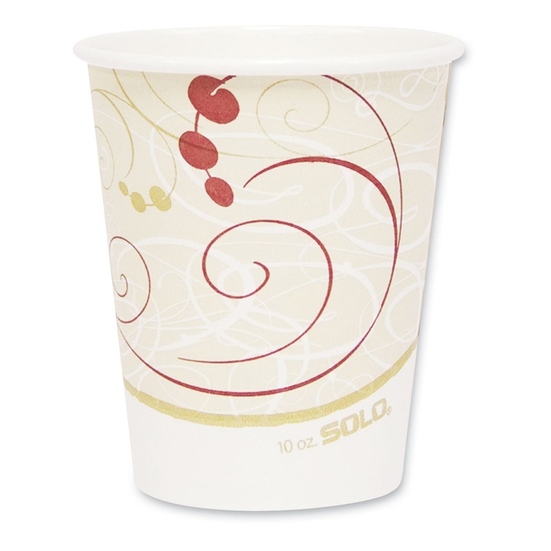Hot Cups, Symphony Design, 10oz, Beige, 1000/carton