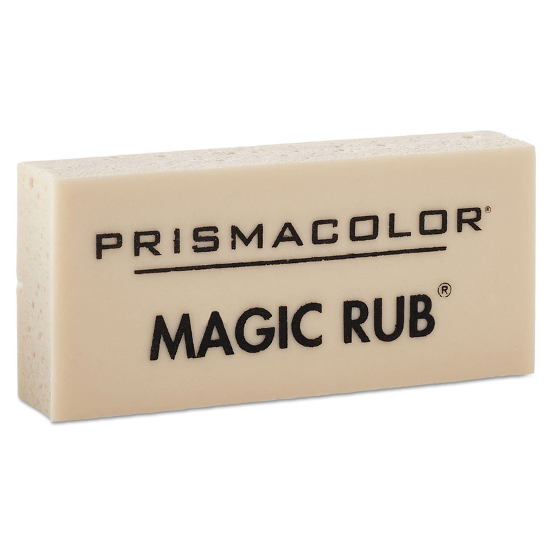 MAGIC RUB ERASER, RECTANGULAR, MEDIUM, OFF WHITE, VINYL, DOZEN