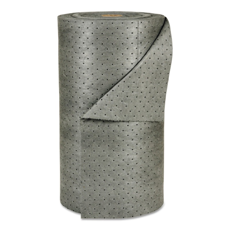Mro Plus Heavy Sorbent-Pad Roll, 49gal, 30″ X 150ft, Gray