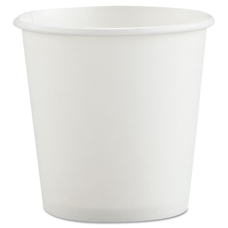 Polycoated Hot Paper Cups, 4 Oz, White