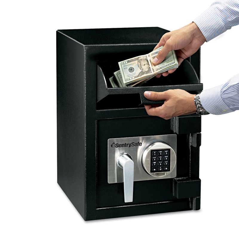 DIGITAL DEPOSITORY SAFE, LARGE, 0.94 CU FT, 14W X 15.6D X 20H, BLACK