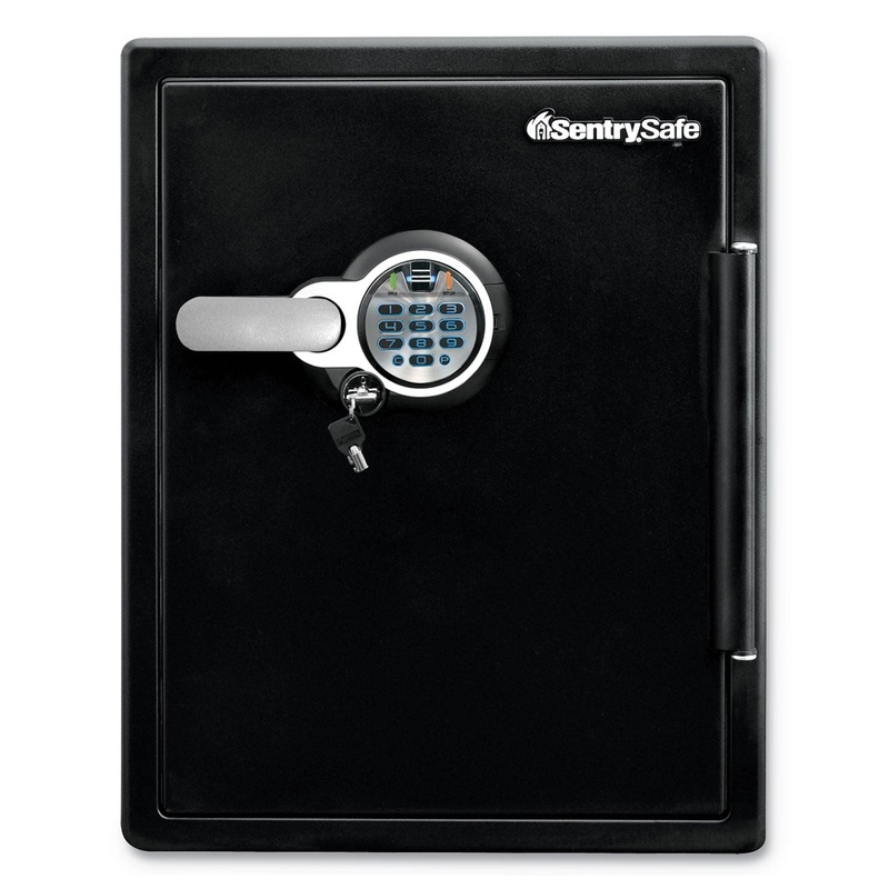 FIRE-SAFE WITH BIOMETRIC & KEYPAD ACCESS, 2 CU FT, 18.6W X 19.3D X 23.8H, BLACK