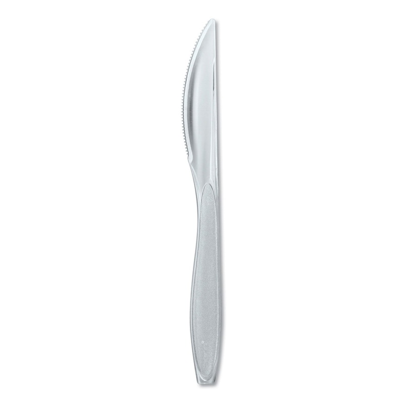 IMPRESS HEAVYWEIGHT FULL-LENGTH POLYSTYRENE CUTLERY, KNIFE, CLEAR, 1000/CARTON